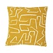 Linen & More Roy chenille jaquard kussen honing geel 45x45cm