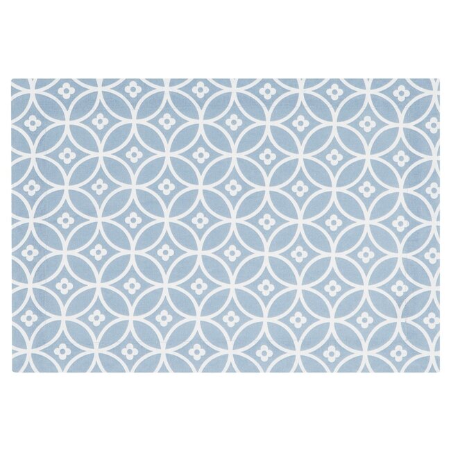 Linen & More Crossed Circles Placemat ashley blauw 35x50cm