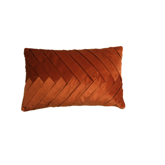 Linen & More Folded rust Cushion cover 30 x 50 cm