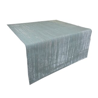 Linen & More Allover Lurex Tafelloper Mint 50x140cm
