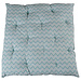 Linen & More Fine Zigzag stoelkussen blauw 40x40cm+5cm