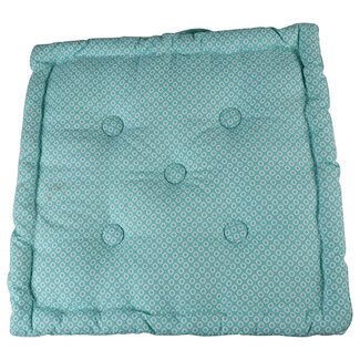 Linen & More Little Diamond stoelkussen blauw 40x40cm+8cm