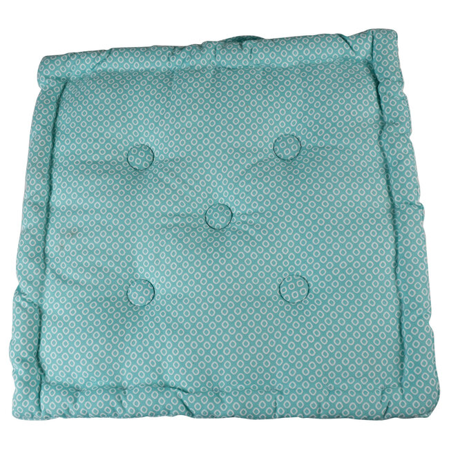 Linen & More Little Diamond stoelkussen blauw 40x40cm+8cm