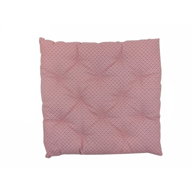 Linen & More Little Diamond stoelkussen roze 40x40cm+5cm