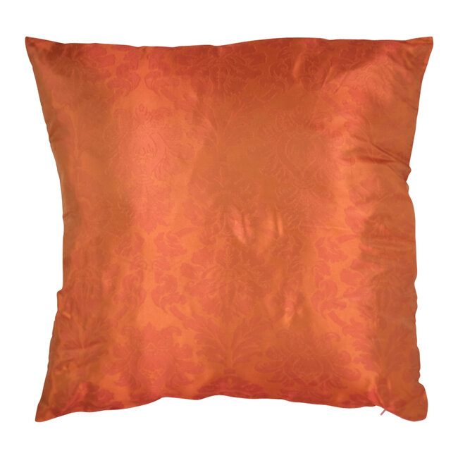 Linen & More Cushion Tafeta damask 50x50 orange