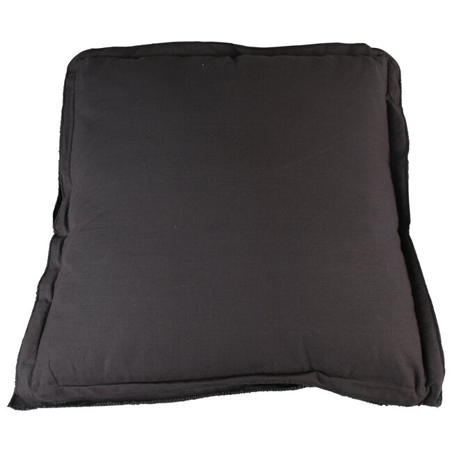 Linen & More Velvet Overlock kussen grijs 45x45cm