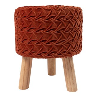 Linen & More Smock 2.0 light rust stool 35x35x45 cm