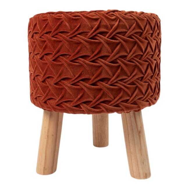 Linen & More Smock 2.0 light rust stool 35x35x45 cm