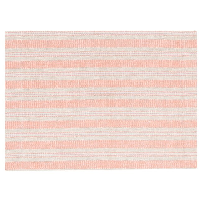 Linen & More New Linen Stripe Placemat coral haze 35x50cm