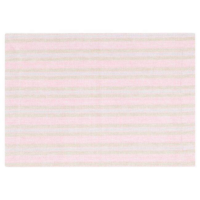 Linen & More New Linen Stripe Placemat blush 35x50cm