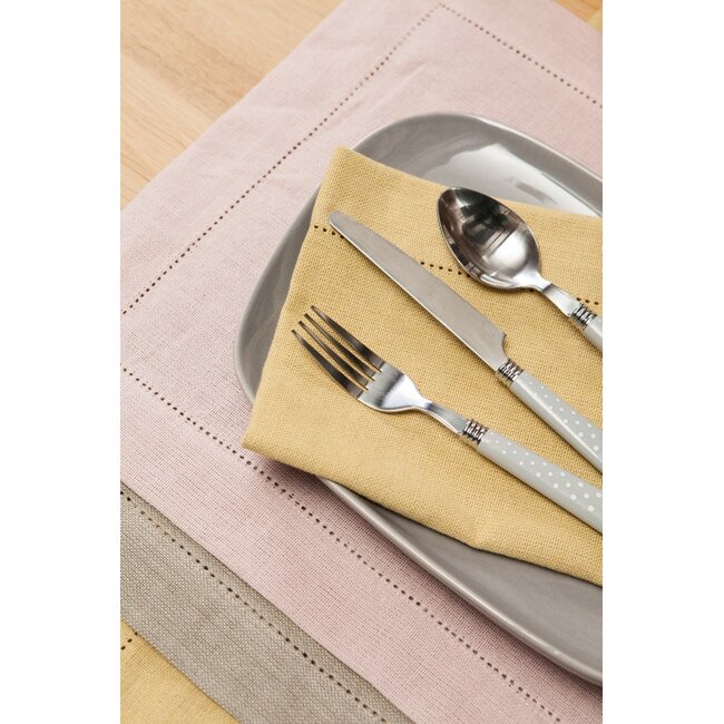 Linen & More Indi Placemat licht roze 35x50cm (set of 4)