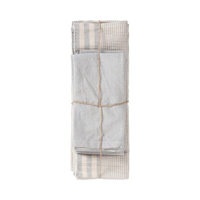 Linen & More Suzy Keukenset zilver grijs 33x45cm (set of 8)
