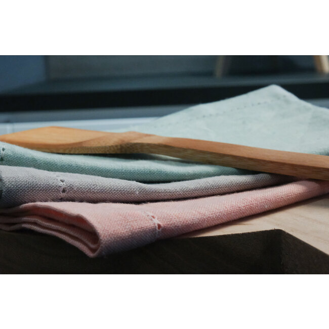 Linen & More Nena Recycled Cotton Placemat peach 35x50cm (set of 4)