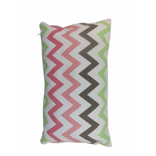 Linen & More Multi Zigzag kussen roze 30x50cm