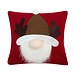 Linen & More Knitted Santa kussen rood 40x40cm