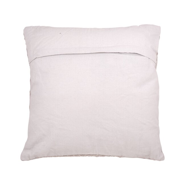 Linen & More Stonewash Dobby Knit kussen zilver 45x45cm