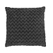 Linen & More Zigzag Velvet kussen donkergrijs 45x45cm