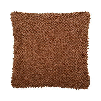 Linen & More Jumbo Dots kussen roodbruin 45x45cm
