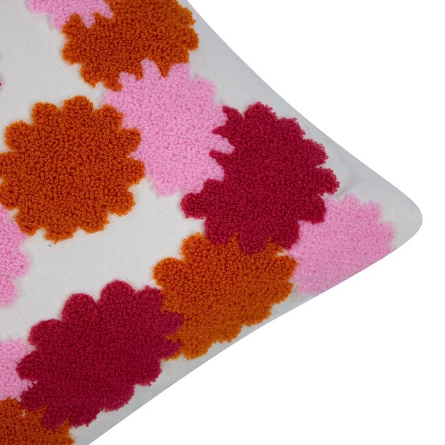 Linen & More Miley Kussen roze oranje 45x45cm