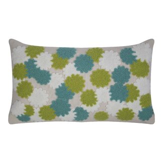 Linen & More Miley Kussen groen blauw 30x50cm
