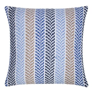 Linen & More Molly Kussen zig zag blauw 45x45cm