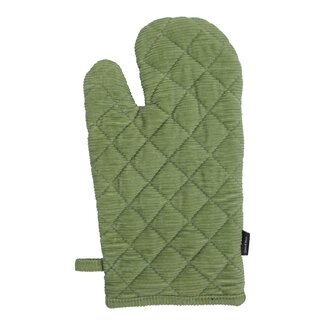 Linen & More Corduroy ovenwant groen 18x33cm