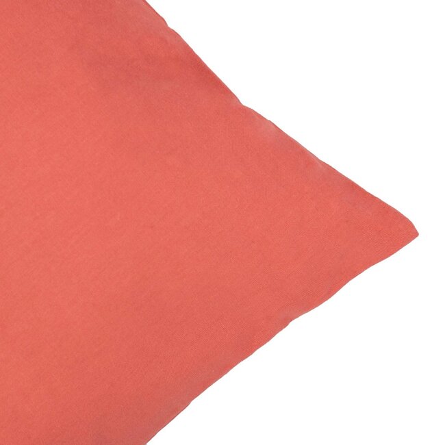 Linen & More Flannel coral red Cushion 45 cm x 45 cm