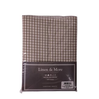 Linen & More Country Ch/Str Dekbedovertrek beige 140x240cm