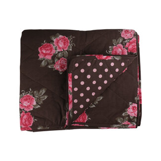 Linen & More Winter Rose plaid bruin 140x200cm
