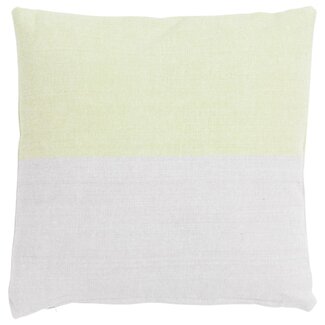 Linen & More Duo Tone kussen beige groen 45x45cm