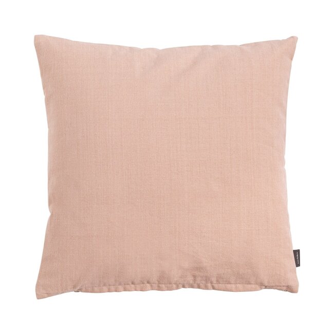 Linen & More Uneven Stitching kussen roze 45x45cm