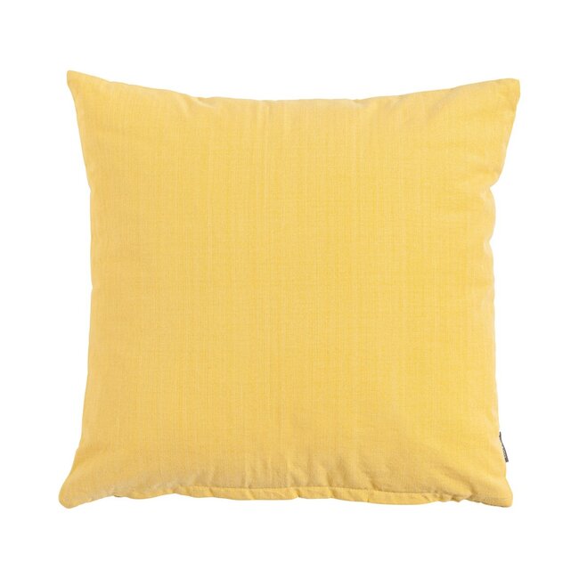 Linen & More Uneven Stitching kussen geel 45x45cm