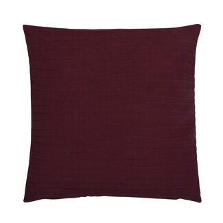 Linen & More Uneven Stitching kussen bordeaux 50x50cm