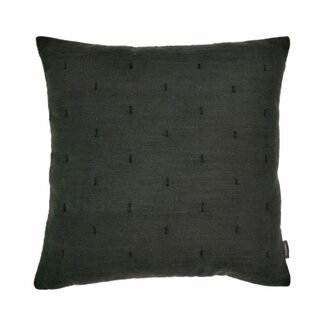 Linen & More Kantha Slub kussen groen 45x45cm