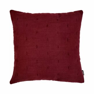 Linen & More Kantha Slub kussen bordeaux 45x45cm