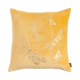 Linen & More Butterfly kussen geel 45x45cm