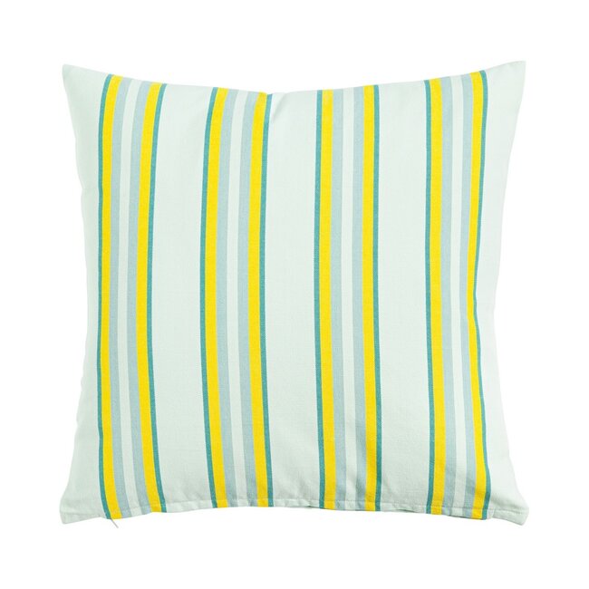 Linen & More Multi Stripe kussen groen 45x45cm