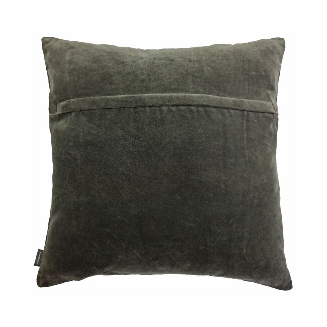 Linen & More Rose Embroidery kussen bruin 45x45cm