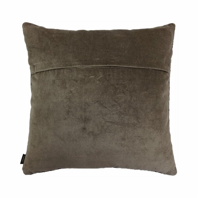 Linen & More Rose Embroidery kussen taupe 45x45cm