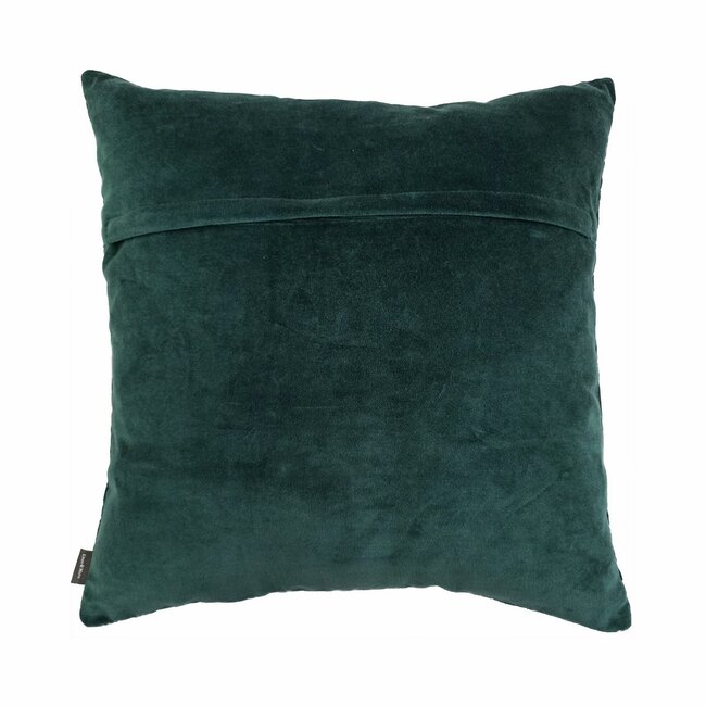 Linen & More Rose Embroidery kussen groen 45x45cm