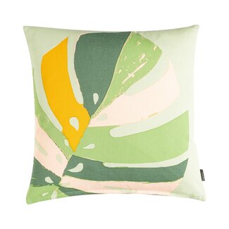 Linen & More Monstera kussen groen 45x45cm