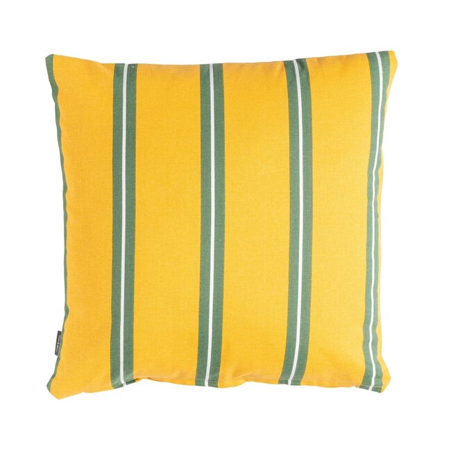 Linen & More Printed Stripes kussen geel groen 45x45cm