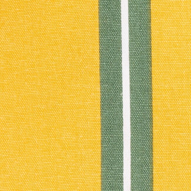 Linen & More Printed Stripes kussen geel groen 45x45cm
