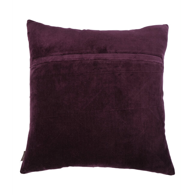 Linen & More Maha kussen donker berry 45x45cm