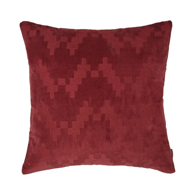 Linen & More Twisted Brooklyn kussen bordeaux 45x45cm