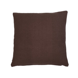 Linen & More Solid Canvas kussen bruin 45x45cm