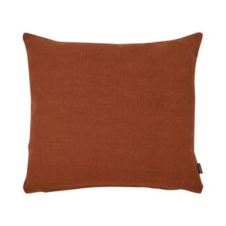 Linen & More Solid Canvas kussen roodbruin 45x45cm