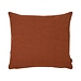 Linen & More Solid Canvas kussen roodbruin 45x45cm
