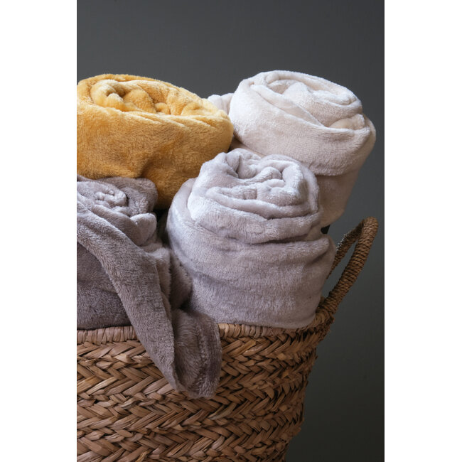 Linen & More Marmaris plaid l.grijs 130x170cm (rolled)