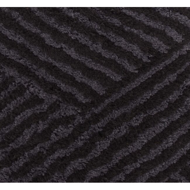 Linen & More Kingston kussen blauw zwart 45x45cm